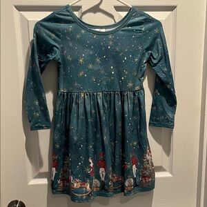 Teal Starry Night Kids Dress